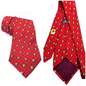 Necktie Mens Red Novelty Lion Tie Olimpo 58"x3.5"